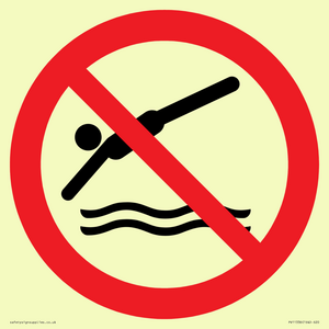 Prohibition: No diving